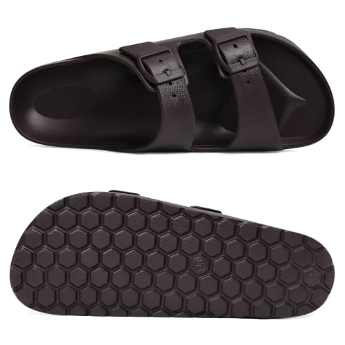 Image of KIDMI Medium Arch Support EVA Beach Sandals for Women | Women's Adjustable Buckle Straps Waterproof Pool Sandals, Comfortable Slip on Summer Slides for home and Casual Walks