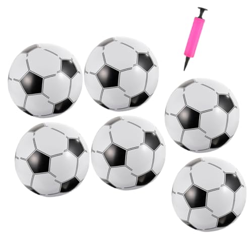 Kisangel 1 Set Inflatable Sports Ball Outdoor Pool Beach with Air Pump Balls for Summer Parties Fun Family Activities and Swimming Pool Games Random Color