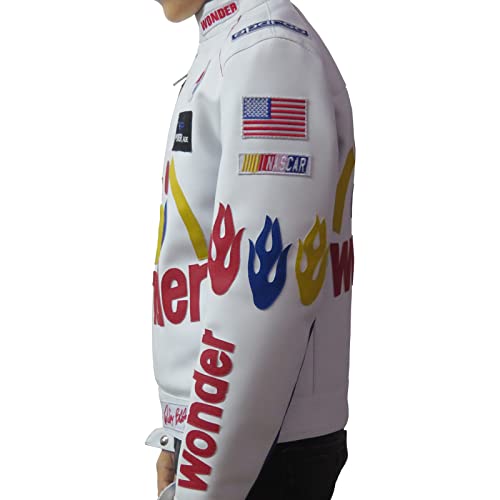 Boys Ricky Bobby Wonder Jacket - Racing Nights The Bread Speed White PU Leather Jacket For Kids3