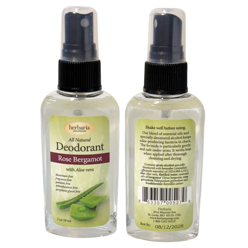 Herbaria Rose Bergamot Deodorant All-Natural with Essential Oils 2oz. image 4