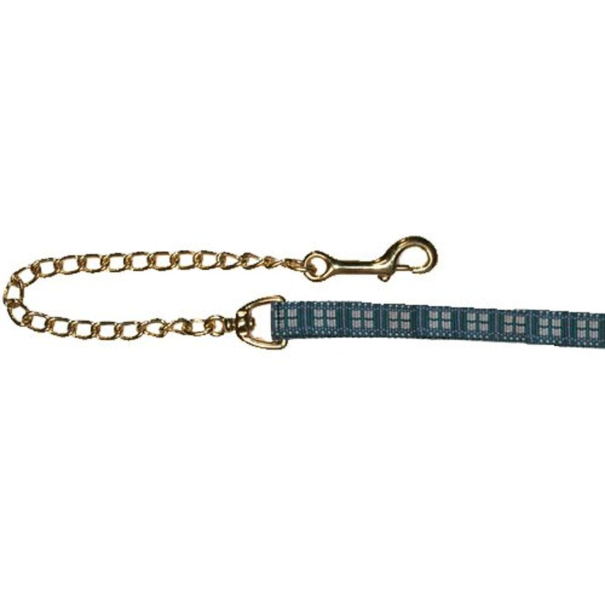 Intrepid International Nylon Plaid Lead Padded Chain, Hunter Green/Tan