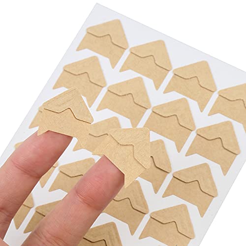 DERAYEE 12 Sheets/288 PCS Photo Corner Stickers, Self-Adhesive Photo Mounting Corners for Scrapbooking Photo Album Diary DIY Craft Paper - Thumbnail 4