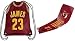 Forever Fanatics Cleveland James #23 Basketball Fan Gift Set ✓ James #23 Jersey Drawstring Backpack Gym Bag & Matching Compression Shooter Arm Sleeve (Youth Size (6-13 Years), James #23 Gift Set)