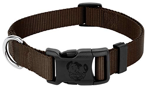 Country Brook Petz 25+ Hundehalsband aus Nylon, mit Schnellverschluss-Schnalle, robust, hergestellt in den USA (XL, 2,5 cm breit, braun)-9