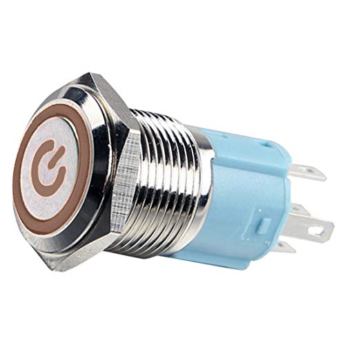 Push Button Waterproof Toggle Switch 16mm Socket Plug Metal Latching Push Button Switch 5V/12V/24V/220V