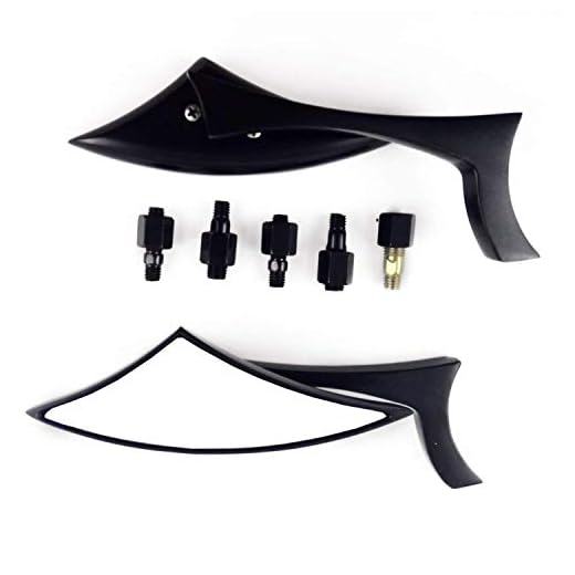 OKSTNO 2X Black Aluminum Blade Spear Rearview Side Mirror For Motorcycle Cruiser Chopper Street Standard Bike Suzuki B-King