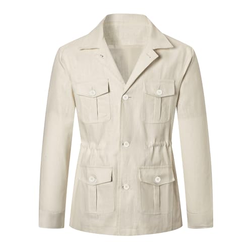 Check out this Betusline Men's Safari Linen Jacket Casual Long Sleeve Military Lightweight Cargo Jacket with Pockets,Beige,Large from Amazon! Check out this Betusline Men's Safari Linen Jacket Casual Long Sleeve Military Lightweight Cargo Jacket with Pockets,Beige,Large from Amazon!