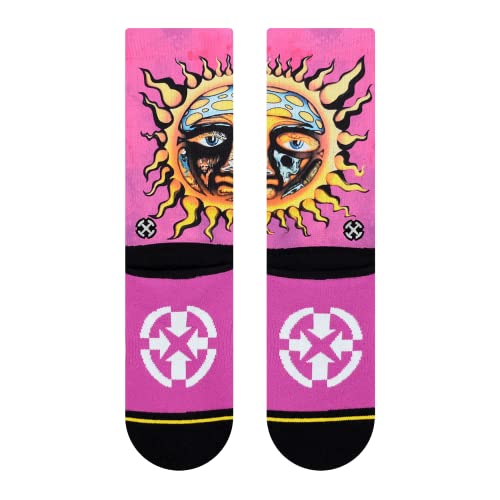 MERGE4 Sublime Sun Pink Womens Crew Socks Official Sublime Band Music Compression Ultra Comfy Cute Pink3