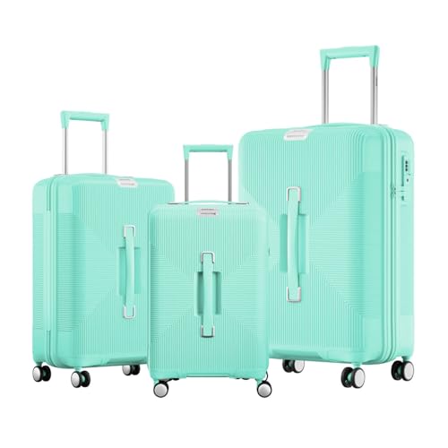 Image of Safari Select Trunk Set of 3 Small Medium Large Trolley Bag with TSA Lock, Dual Wheels with 360 Degree Rotation and Anti-Theft Zipper, Luggage Bag, Suitcase for Travel, Mint