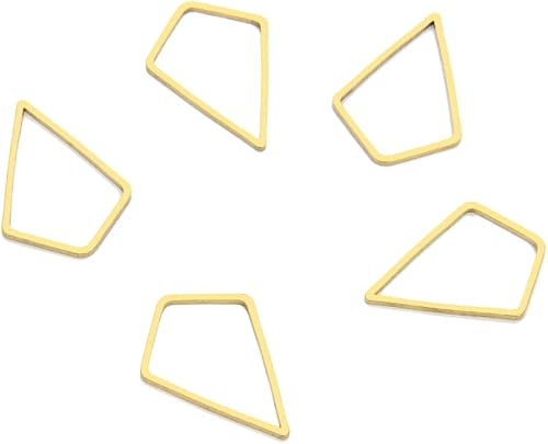 Adabele CX-A20 - 50 piezas de latón crudo en forma de cometa componente geométrico cuentas de 0787in sin chapadorevestido para aretes collares joyas