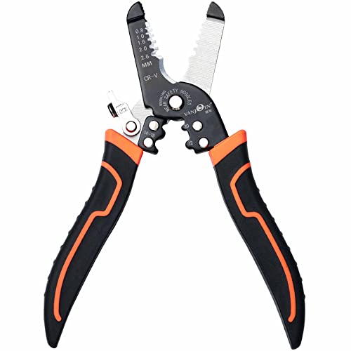 Wire Stripper With Cutter And Crimper, Vanjoin Professional Crimping/Stripping Tool/Multi-Tool, Twist/Cutting/Wire Hand Tool, Stripping For Awg 10-20(Wire Crimper Stripper) #TOP3