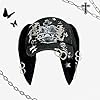 THESSNCE Y2k Hat Punk Hats Denim Bunny Hat Chains ... #5