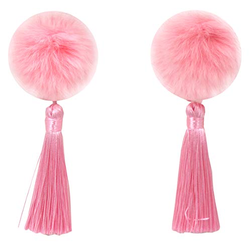 CÉLLOT Baby Girls Chinese Style Hairy Furry Balls Bows Tassels Hair Clips Barrettes for Kids Festival