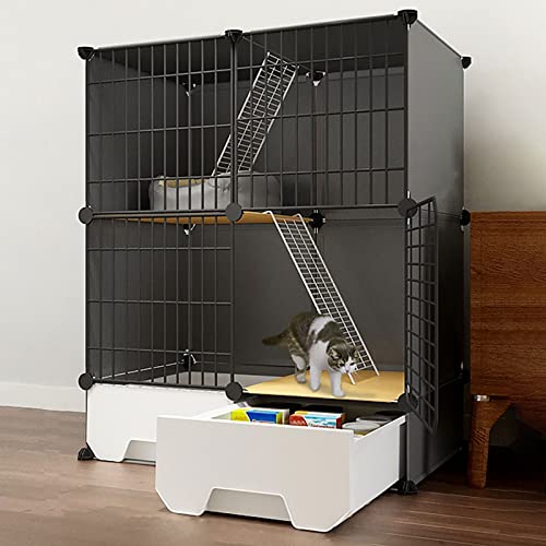 Cage pour chat, parc de jeu d'intérieur et enclos modulable pour chatons et lapins