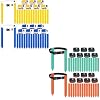 Flag Football Belts, Ajustable Flag for Flag Football, Teal and Orange Flags with Black Belt and Blue and Yellow Flags with White Belt Bundle 28 Players