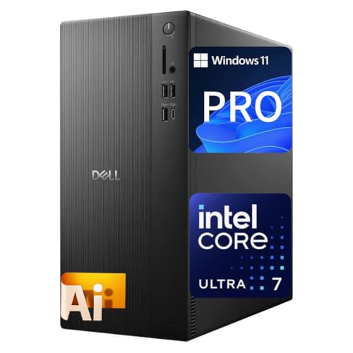 Image of Dell Secure & Productive Business Tower Desktop, Intel 20-Core Ultra 7 265, 16GB DDR5 RAM, 1TB Storage(512GB SSD & 500GB ExternalC), HDMI, DP, Wi-Fi 6, RJ45, USB-C, Headset Jack, Windows 11