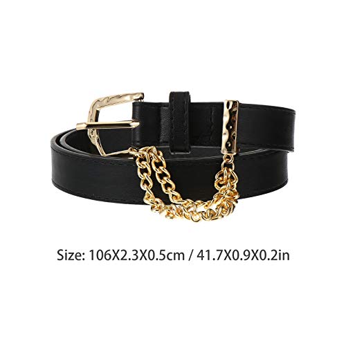 LUOZZY Women's Waist Belt with Chain Adjustable Pant Jeans Belt for Women Clothing Accessories2