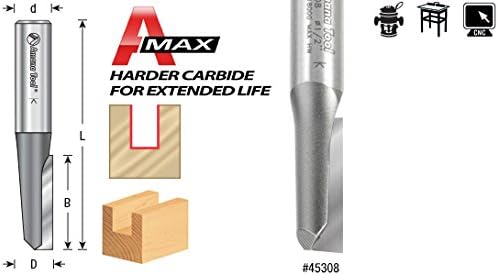 Amana Tool - 45302 Carbide Tipped Single Flute Straight Plunge High Production 3/8 Dia x 1