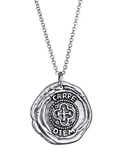 Collier homme argent Kuzzoi pendentif rond 25 mm, idée cadeau idéale