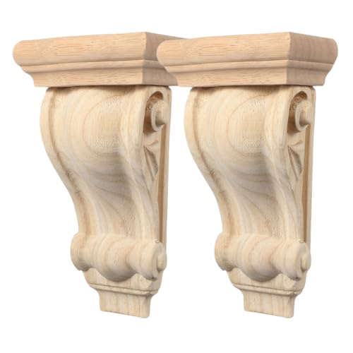 Molduras de madera tallada estilo europeo y ménsulas decorativas para salón