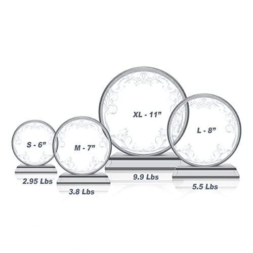 Extra-Thick M-7" Personalized Appreciation Gift Plaque For Retirement Boss, Employee, Teachers, Unique K9 Crystal Ultra Clear Circle Award Plaque With Customized Name And Appreciation Messages #TOP6