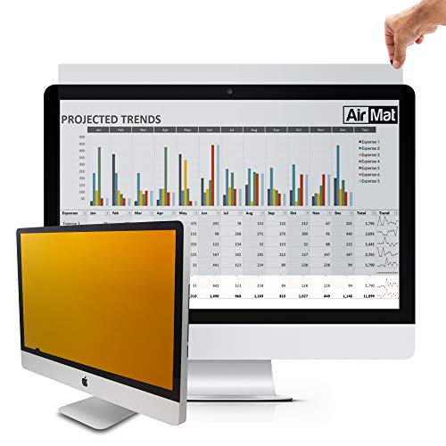 23.6 inch Computer Privacy Screen Filter for Widescreen Computer Monitor - 16:9 Aspect Ratio - Premium Gold - Reversible Anti-Glare Protector - Privacy for Data Confidentiality by AirMat