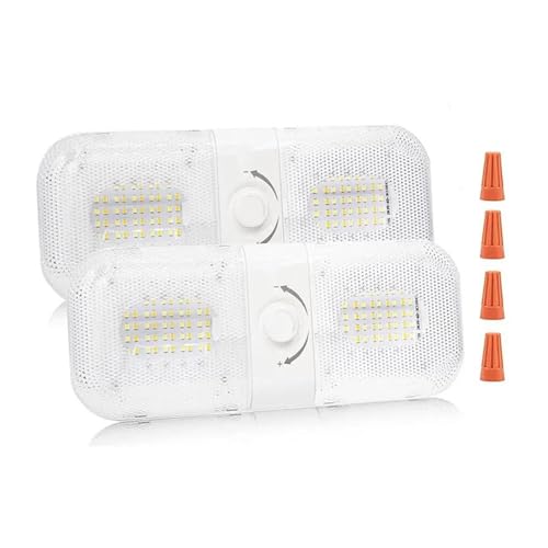 Luz lectura 12v para techo de furgoneta y caravana con 120 LED pack de 2 unidades