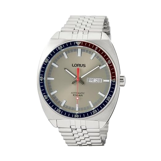 Lorus Seiko UK Limited - Relógio analógico automático masculino da UE com pulseira de aço inoxidável RL447BX9, Cinza prateado, Moderno