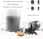 Artificial Coffee Beans 500g (1500Pcs) Fake Coffee Beans for Home Kitchen Table Centerpiece Cafe Shop Cabinet Display