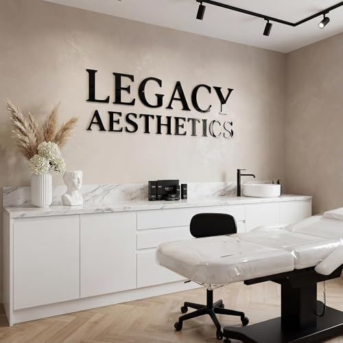 Image of Large Custom Acrylic Sign, Personalized Business Logo Wall Acrylic Signs, Customized 3D Laser Cut Letter Signage for Salon Beauty Studio Office Storefront Company Business Home Decor