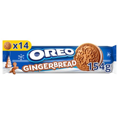 OREO Gingerbread jengibre canela rellenas de crema de vainilla, 154g