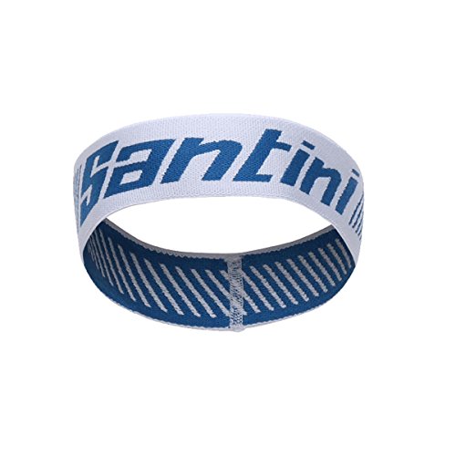 Santini 365 Logo Headband - White/Blue, One Size