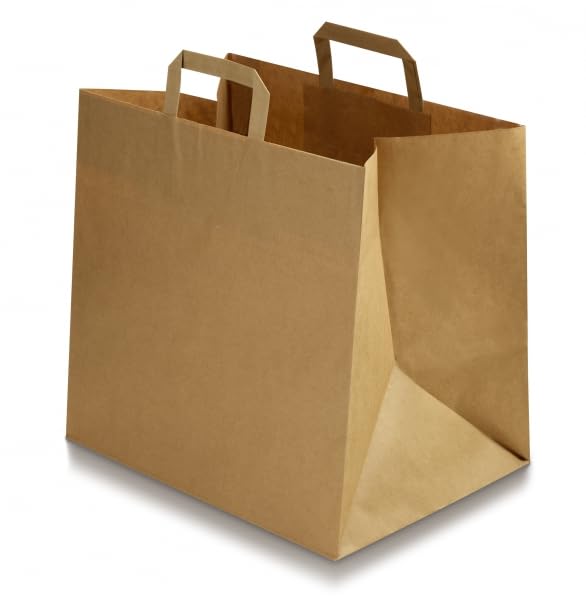 Sac cabas papier kraft brun emballage boutique fond large 26x20x28 cm