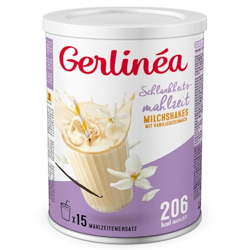 Gerlinéa Getränk Milchshake Geschmack Vanille Proteinreicher Mahlzeitenersatz Rekonstituierbares Pulver enthält 15 Mahlzeiten 220385