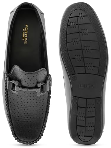 Image of Liberty Fortune HML-10E Loafer Shoes for Men - Brown, Black, Non-Lacing Casual Formal Slip-On Loafers Stylish Shoes Ideal for Office, Party, Wedding, Kurta - Comfortable Lightweight