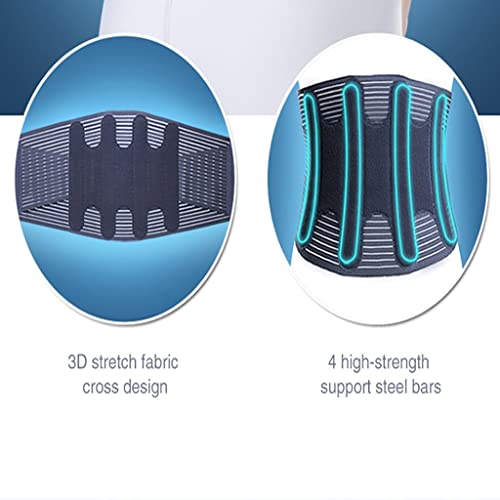 Cinturón de soporte lumbar elástico y ajustable con protección de cintura 4