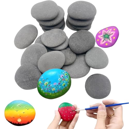 YUPZAR 20 Pezas Pintar los Ciotoles, Le Rocce Ciotoli, Rocas Naturales de Diseño, Sassi a Pintar, Piedras de Ciotoles de Playa, para Decorativos para Acuario y Jardín