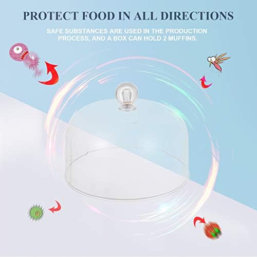 Yardwe Cake Stand Cover Plastic Clear Cake Display Dome Round Cake Serving Platter Dessert Display Stand Cover Food Tent Dome