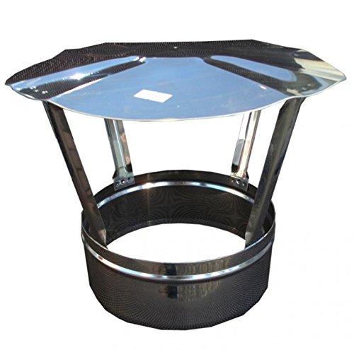 Regenhaube Wellendach, Edelstahl EW, verschiedene Durchmesser 100, 110, 120, 125, 130, 140, 150, 160, 180, 200, 220, 250 mm (120) Cover