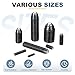 MECCANIXITY Black Ball Point Set Screws, M8x20mm Carbon Steel Hex Socket Spring Plungers Grub Screw for Industrial Electronic Machine Home Furniture Repair Workplaces, Pack of 12