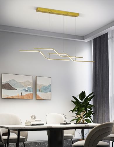 Suspension LED à intensité variable noire pour table à manger et salon moderne - 4