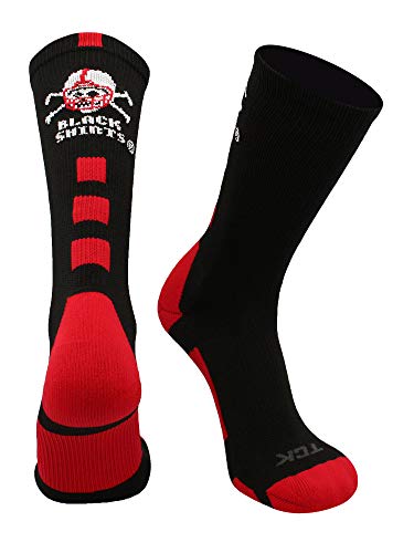 Tck Nebraska Cornhuskers Blackshirts Crew Socks (Black/Scarlet/White, X-Large) #TOP6