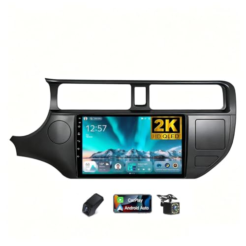 Radio coche Android 14 QLED con Android Auto y Bluetooth 5.0 para Kia Rio