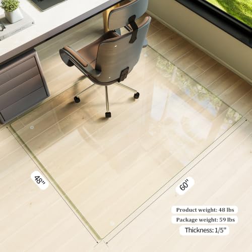 Image of Koonmi 48 inch x 60 inch Office Chair Mat for Hardwood Floors & Carpets