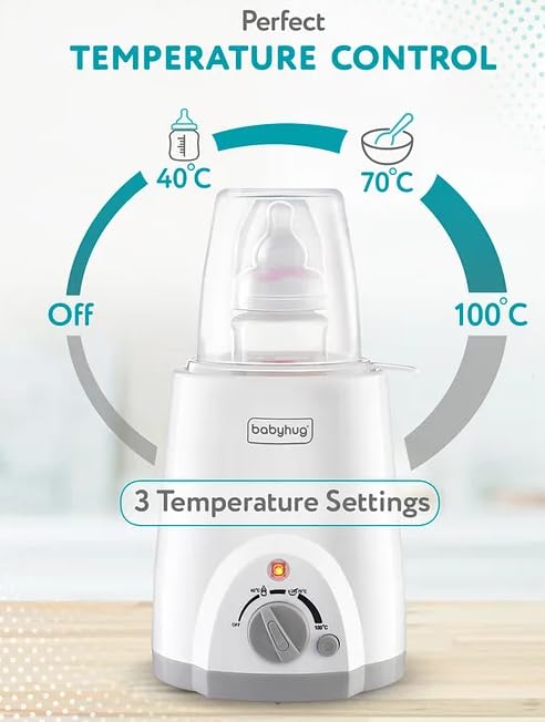 Image of Babyhug 3 in 1 Bottle Warmer Cum Sterilizer - White