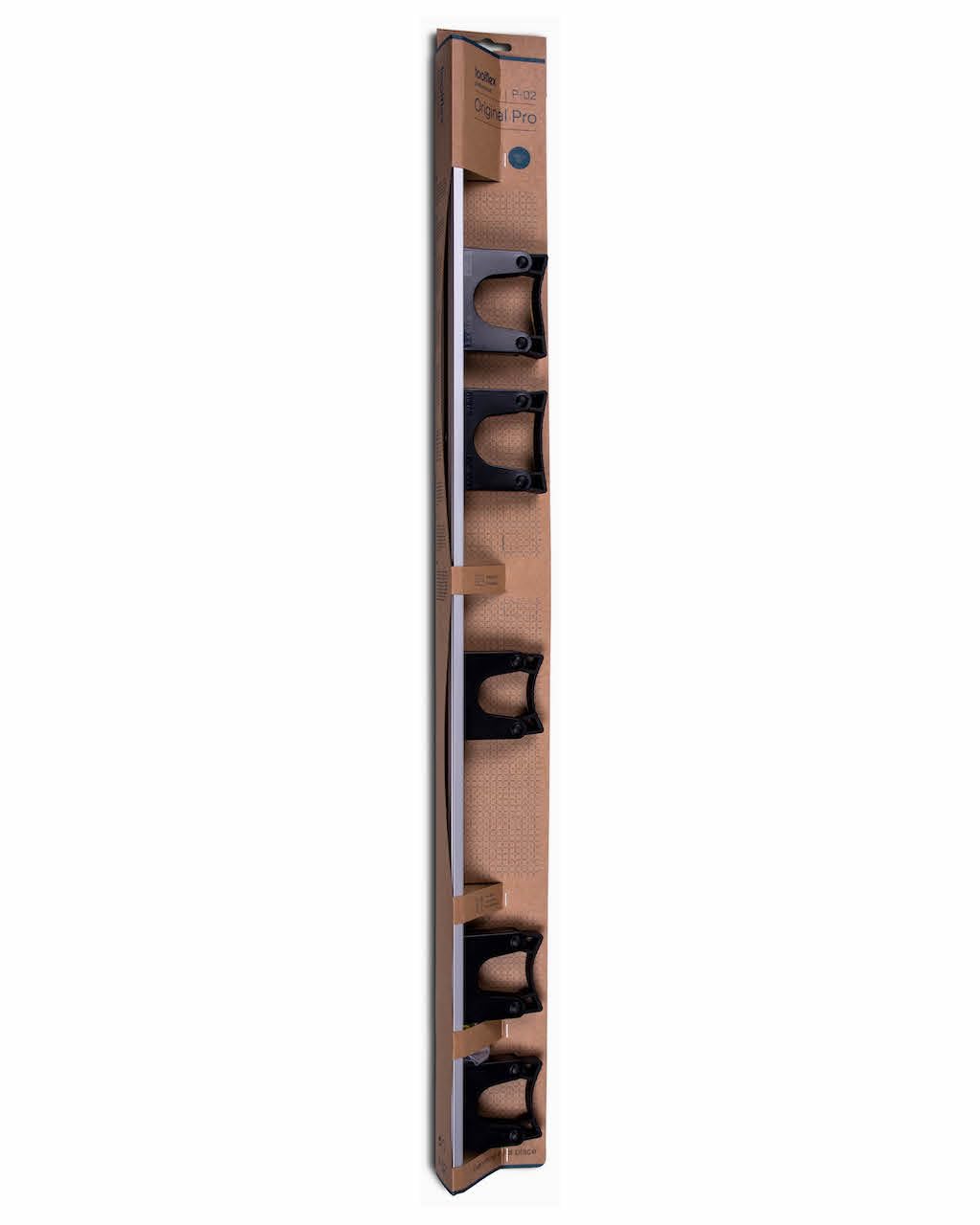 Wandschiene Professional 90 cm mit 5 Haltern schwarz für Gehhilfen Werkzeuge Stiele