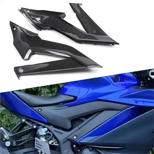 Panneaux latéraux en fibre de carbone sous le siège pour Yamaha YZF R3
