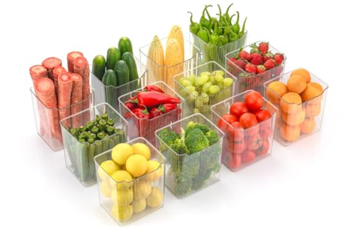 UCRAVO 6Pcs Acrylic Refrigerator Side Door Storage Box Organizer, Dingrich Fridge Side Door Storage Containers Plastic Organizer Bins, Pantry Kitchen Organization Food Crisper Sorting Storage Shelves (B0D45JVH44) Amazon Price History, Amazon Price Tracker