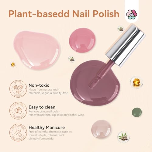 Saviland Nail Polish Sets for Fingernail: 12x10ML Quick Dry Nail Polish Classic Trendy Colors Nail Polish Regular Nail Varnish Set with Base Top Polish Coat Nail Polish Kit for Women Nail Lacquer Gift - Image 5