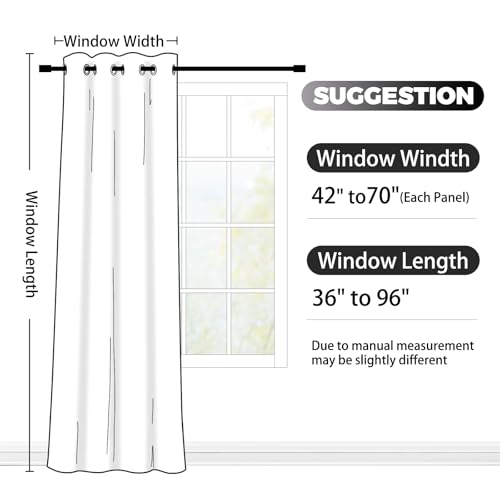 Image of SimpleHome Ombre Gradient Black White to Gray Curtains for Bedroom,52Wx84L | Room Darkening Curtains,Light Blocking Thermal Insulated Grommet Window Curtains for Living Room,1 Panel,84 Inches Length